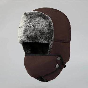 Imagem de Chapéu Ushanka Masculino para Inverno - À Prova de Vento para Esqui e 