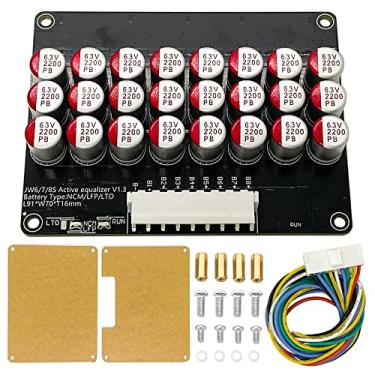 Imagem de Equalizador ativo de bateria 5A 6S 7S 8S Balanceador de grupo inteiro Lifepo4 Lipo Li-ion LTO bateria de lítio equalização de transferência de energia capacitor balanceador com capa protetora de