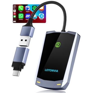 Imagem de Adaptador sem fio CarPlay 2024 Upgrade para iPhone - Plug & Play Dongle Carplay sem fio para Apple, converte CarPlay com fio de fábrica para sem fio, conexão rápida estável, serve para carros de 2015