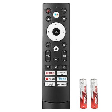 Imagem de Controle remoto de voz ERF3M90H compatível com Hisense LED 4K Smart TV 43A6H 43A65H 43A68H 50A6H 50A65H 50A68H 50U6H 55U75H Controlador de substituição com teclas Netflix PrimeVideo YouTube com
