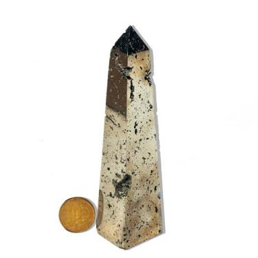 Imagem de Obelisco Pirita Peruana Lapidado Média 110g 9 a 11cm Tipo B - Cristais