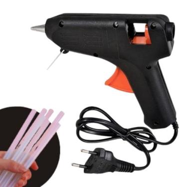Imagem de Pistola De Cola Quente 40w Com 10 Bastões Bivolt Bico grosso - Hai Bra