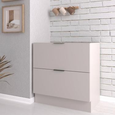 Imagem de Balcão 2 Gavetões Com Gaveta Auxiliar Sem Tampo Com Rodapé Puxador 150mm Ipanema Cabecasa Madeiramadeira Branco
