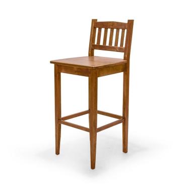 Imagem de Banqueta Gourmet Rústica Para Restaurantes Em Madeira Maciça Bh - Natural - Bege