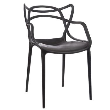 Imagem de Kit 8 Cadeiras De Design Allegra Interior E Exterior Preta