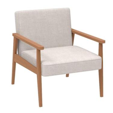 Imagem de Poltrona Diana Bege e Nogueira - Mobly