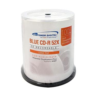 Imagem de Vinpower Digital Disco De Mídia Gravável Logo Top Blue Azo Cd-R 700Mb 52X, Pacote Com 100 Unidades, Caixa Bolo (Ffb), Discos