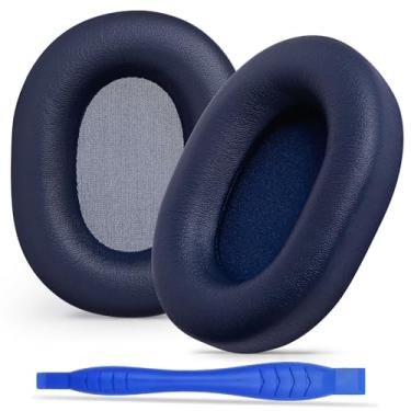 Imagem de Aurivor Almofadas De Reposição Para Fones Ouvido Sony Wh-1000Xm5 Com Cancelamento Ruído, Protetores Auriculares Xm5 Premium Couro Macio Proteico, Espuma Memória Otimizada (Azul Meia-Noite)