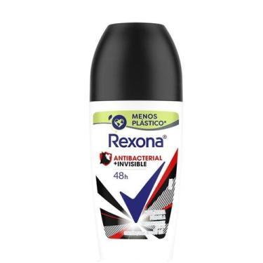 Imagem de Desodorante Roll On Antitranspirante Rexona 50 ml Antibacterial + Invi