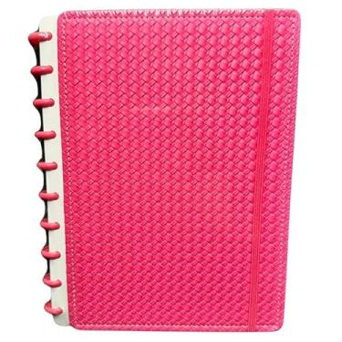 Imagem de Caderno Inteligente de Disco Médio Capa Dura Estilo Fichário (1, Pink)