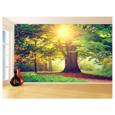 Imagem de Papel De Parede 3D Floresta Tropical Árvore Luz 3,5M Xna229 - Você Dec