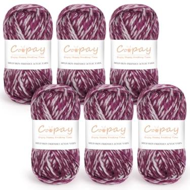 Imagem de 6 novelos de lã grossa premium para artesãos americanos - 100 g por rolo, ideal para chapéus, cachecóis e cobertores rápidos e aconchegantes, vermelho gradiente