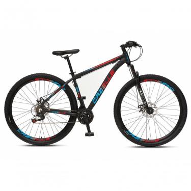 Imagem de Bicicleta Aro 29 Colli Cazelle Turim 21m Aluminio Quadro 17 Preto/adesivo Azul/vermelho