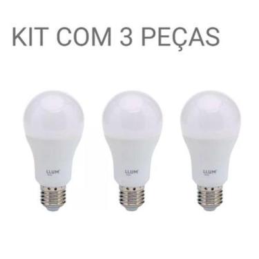 Imagem de Lampada de led bulbo 9w kit 3 pecas 3000K - blumenau