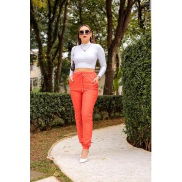 Imagem de Calça feminina jogger tecido viscolinho - MODA FILO, Preto, G