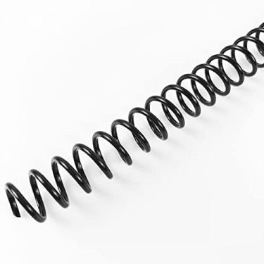 Imagem de Binditek Pacote com 100 bobinas de encadernação em espiral de plástico, 10 mm (3/20.3 cm), capacidade de 75 folhas, passo 4: 1, preto, 48 voltas, para tamanho carta, para estudantes e colegas de