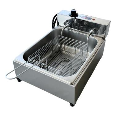 Imagem de Fritadeira Industrial Elétrica Cuba 5l Inox Sem Frente - Casinha Indus