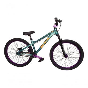 Imagem de Bicicleta 26 Gta Gravity Cor Verde Freeride Single Cubo K7 Barulhento Freio Hidráulico Garfo C/trava Pneu Flame Preto