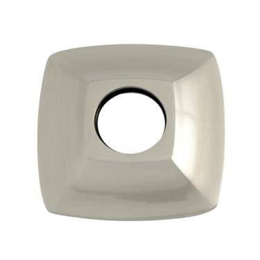 Imagem de Kingston Brass K110F8SQ Flange de braço de chuveiro quadrado arredondado Gehry, 6 cm (C) x 6 cm (L) x 9 cm (A), níquel escovado