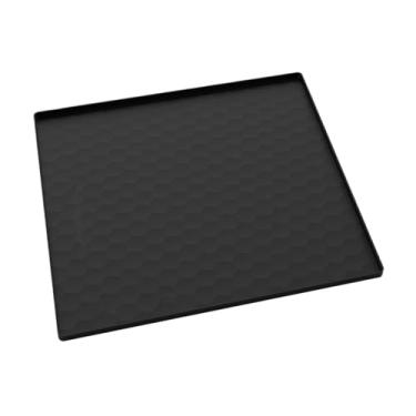 Imagem de DimyFew Capa para lavadora e secadora, protetor superior de silicone para secadora, tapete para lavar roupa, cozinha, lavadora, freezer, piso, Preto 60x60cm