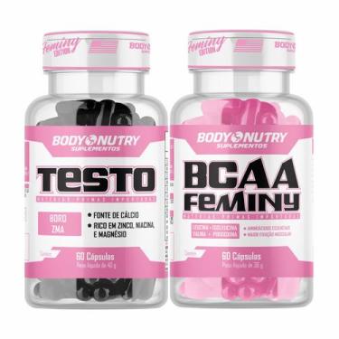 Imagem de Kit Body Nutry BCAA Feminy 60 Cápsulas + Testo 60 Cápsulas - Suplement