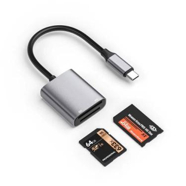 Imagem de Leitor Cartão Sd Ms Memory Stick Pro Duo conector Tipo C compatível co