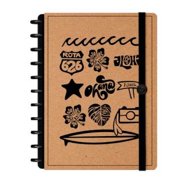 Imagem de Caderno De Disco Inteligente Iscool Abstraia-se Ohana Elementos Kraft Preto G