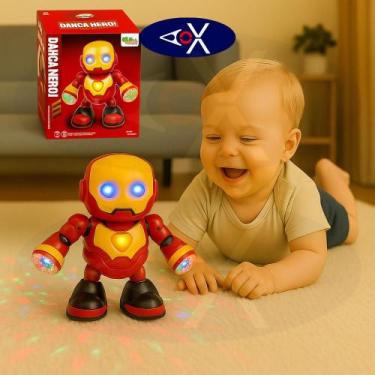 Imagem de Robô Herói Dançante com Luz e Som Brinquedo Infantil Interativo - WELL