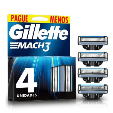 Imagem de Carga Para Aparelho De Barbear Gillette Mach3 4 unidades