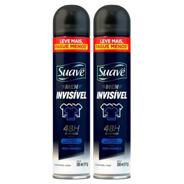 Imagem de Kit 2 Desodorante Aerosol Suave Invisível 48 Horas de Proteção 200ml