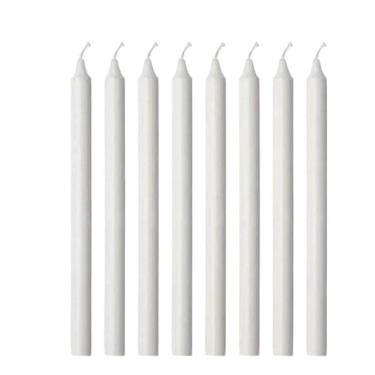 Imagem de Kit 10 Velas Brancas De Parafina Nº 10 Altura 19,7 Cm