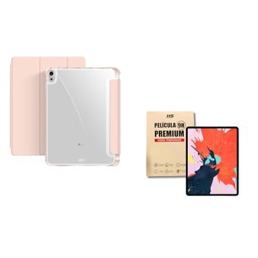 Imagem de Kit de Capa para iPad Air 5 e Air 4 10.9" e Película Vidro 10.9" (Rosa)
