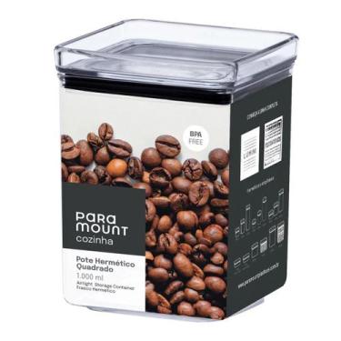 Imagem de Pote Porta Mantimento Hermético de Acrílico Transparente 1000ml Lumini