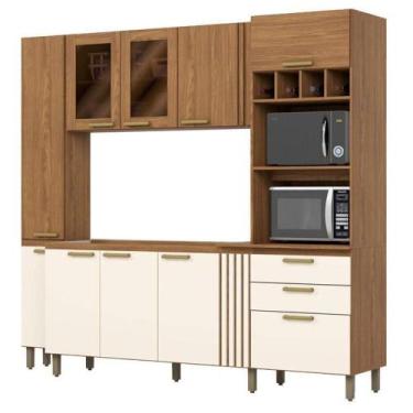 Imagem de Kit Cozinha Compacta Bc01127 10 Portas Nature Off White  Briz - BRIZ M