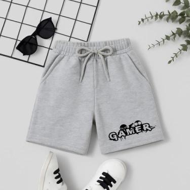 Imagem de Short Masculino Infantil Estampa Gamer 116 Moda Streetwear Menino De 2