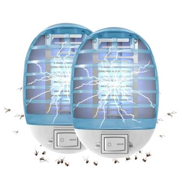 Imagem de Bug Zapper para ambientes internos, armadilhas para moscas, insetos voadores, armadilha eletrônica para insetos, assassino de mosquitos com luzes azuis para sala de estar, cozinha, quarto, escritório