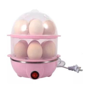 Imagem de Maquina Eletrica Cozedor Ovos Vapor Egg Cooker Dupla Camada W1-99-1 - 