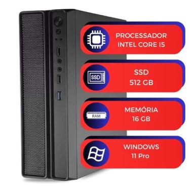 Imagem de Computador SlimDesk MultiPC I5 16GB SSD 512GB Windows 11 Pro Ideal par