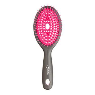 Imagem de Escova De Uso Diário Almofada Vazada Oval Grande Bonitta, Rosa Neon