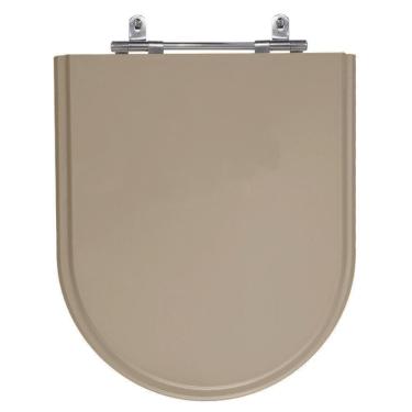 Imagem de Assento Laqueado Carrara Bege Castor Tampa Vaso Deca Em Mdf