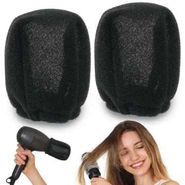 Imagem de Tearom Difusor De Meias Para Secador Cabelo, 2 Peças - Compacto E Portátil (4,72 X 3,74"), Espuma Universal Resistente Ao Calor, Feita Macia Flexível, A Rasgos Reutilizável