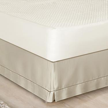 Imagem de Saia para Cama Box 200 Fios Bia Casal Padrão 01 Peça 80% Algodão 20% Poliéster - Caqui