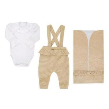 Imagem de Saída Maternidade Plush Luxo Bebê Menina 3 Pçs Paraiso 17747-Feminino