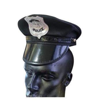 Imagem de Quepe Policial Adulto Cap Fantasia Cosplay Chapéu