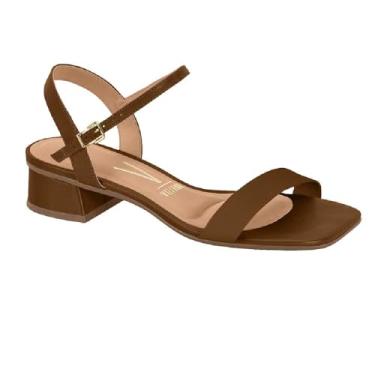 Imagem de Sandalia Vizzano Salto Bloco Baixo Ref 6454.111.7286 Marrom Escuro 036