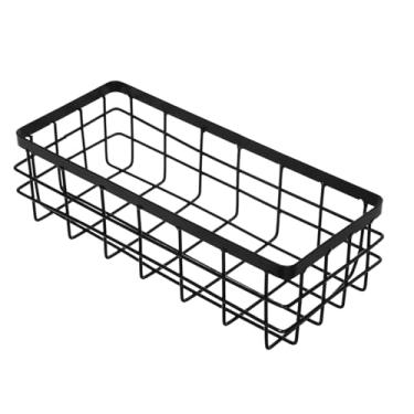 Imagem de Cesta de parede, cesta de arame de metal oco resistente, 25 x 10 x 7 cm, organização doméstica para banheiro, cozinha, escritório, loja