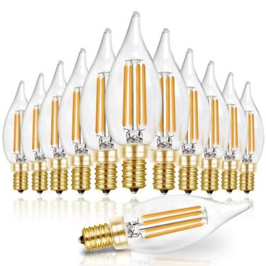 Imagem de Lâmpada LED de candelabro Hizashi 4W 450lm 2700K E12, pacote com 12