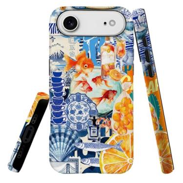 Imagem de Capa compatível com L16QX Air, capa rígida híbrida de 2 camadas, macia à prova de choque para meninas e mulheres, colagem de frutas e concha de tubarão