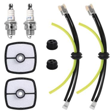 Imagem de Podoy Filtro de ar SRM210 para kit Echo RePower Tune Up Spark Plug Kit de linha de combustível Grommet Eater de ervas daninhas PE200 GT200 PE200 HC150 SRM211 GT200 Peças para Aparador Echo