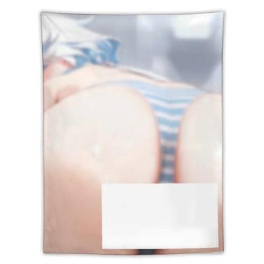 Imagem de LIEGBMEU Sexy Bikini Hot Anime Girl Tapeçaria 152.4 cm x 203.2 cm Interior Exterior Wall Quilt Art Decoração de Tapeçaria Caprichosa, AD30